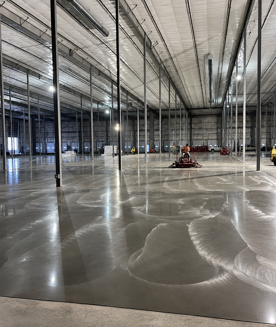 Power trowel finish